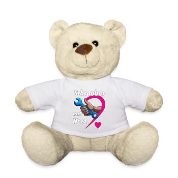 Screwdriver with HEART - Teddy Bear - sun yellow - Front