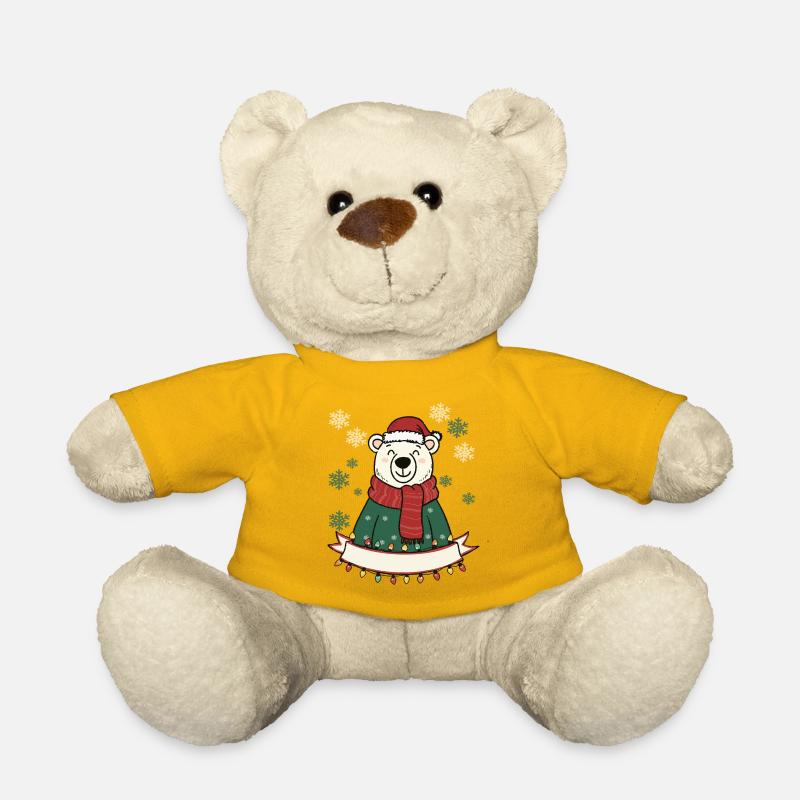 Polar Bear Christmas Magic - Teddy Bear - sun yellow