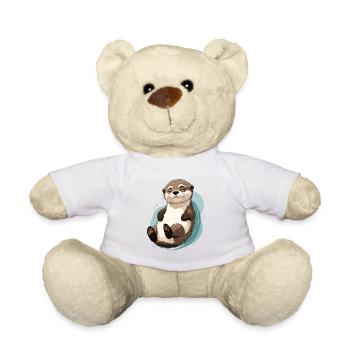 Satisfied otter smile in the water - Teddy Bear - sun yellow - Front
