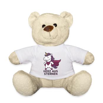 Heart of Stars, Unicorn Superheroine - Teddy Bear - sun yellow - Front