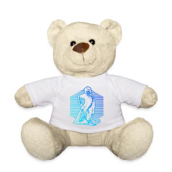 Un motif réservé au floorball - Nounours - jaune soleil - Devant