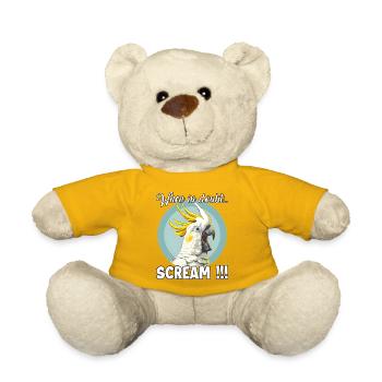 Cadeau créatif pour les amateurs de cacatoès et d’oiseaux - Nounours - jaune soleil - Devant