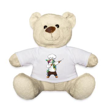 Drôle de cadeau de cuisine licorne cheficorne pour le chef d’appétit - Nounours - jaune soleil - Devant