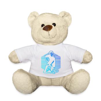 Motif floorball frais pour floorball - Nounours - jaune soleil - Devant