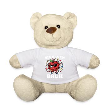 Six Seven Broth Back To School Apple 6 7 Fun - Teddy Bear - sun yellow - Front