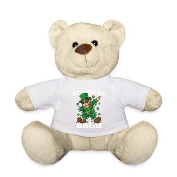 Six Seven Bruh Dabbing Leprechaun 6 7 Fun 6-7 - Teddy Bear - sun yellow - Front