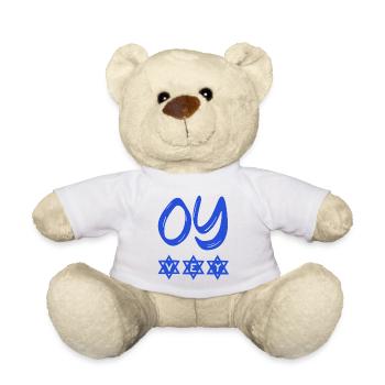 OY VEY funny Yiddish and Jewish sayings David Star - Teddy Bear - sun yellow - Front