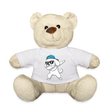 Cool Dabbing Pudel Sonnenbrille Cartoon-Kunst - Teddy - Sonnengelb - Vorne