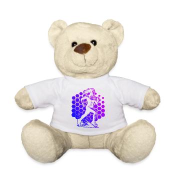 Modern Running Artwork - Teddy Bear - sun yellow - Front