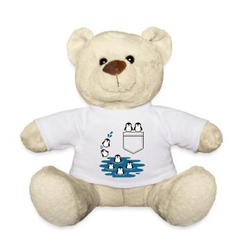 Penguin Jump Into The Water Pocket Design - Teddy Bear - sun yellow - Front