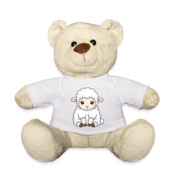 Kuschellamm Cartoon Style - Teddy Bear - sun yellow - Front