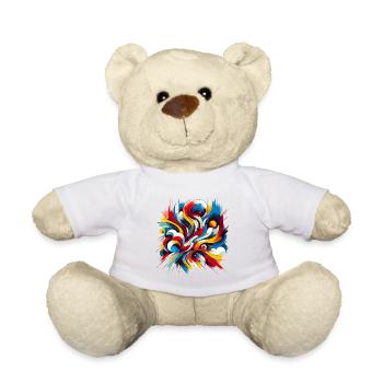 Farbenwirbel Abstrakter Farbstrudel - Teddy - Sonnengelb - Vorne