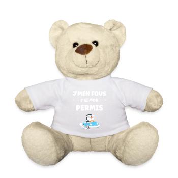 Driver's license humor - Teddy Bear - sun yellow - Front