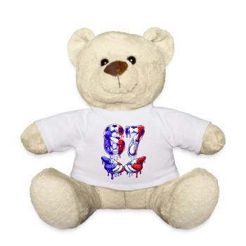 Fußball 67 Meme für Jungen Kinder 67 sechs sieben 6 7 - Teddy - Sonnengelb - Vorne