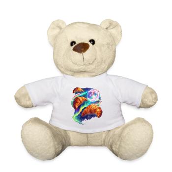 Cosmic croissants in the starry sky - Teddy Bear - sun yellow - Front