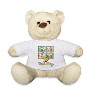 Tables rondes bibliques d’histoires vraies avec arc-en-ciel - Nounours - jaune soleil - Devant
