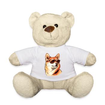 Shiba Inu Sonnenbrille: Chilliger Hund - Teddy - Sonnengelb - Vorne