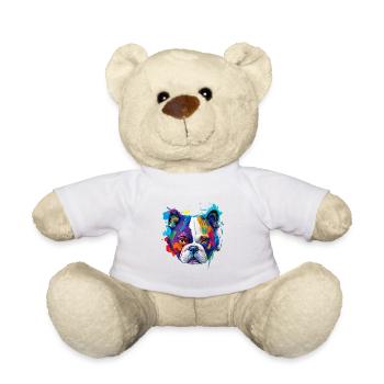 Caniche coloré amour Pop Art Amour des chiens - Nounours - jaune soleil - Devant