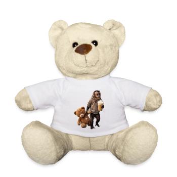 Affe Teddybär Eiskaffee Motiv - Teddy - Sonnengelb - Vorne