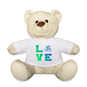 Gift idea for a road bike with road bike - Teddy Bear - sun yellow - Front