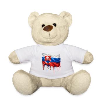 Flagge Slowakei Farbklecks - Teddy - Sonnengelb - Vorne