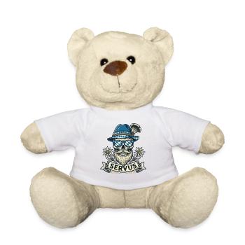 Trachtenshirt Herren Trachten T-Shirt Servus - Teddy - Sonnengelb - Vorne