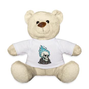 Motorrad Biker V-Twin Motor Skull Totenkopf Rocker - Teddy - Sonnengelb - Vorne