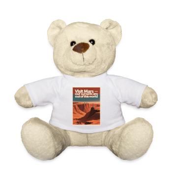 Visiting Mars | Retro Space Tour - Teddy Bear - sun yellow - Front