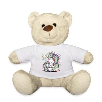 Motif Magic Pastel de la chemise Kawaii Dragon Fox - Nounours - jaune soleil - Devant