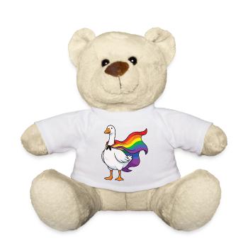 Mois de la Fierté LGBTQ - Drôle d’Oie Fière - Nounours - jaune soleil - Devant