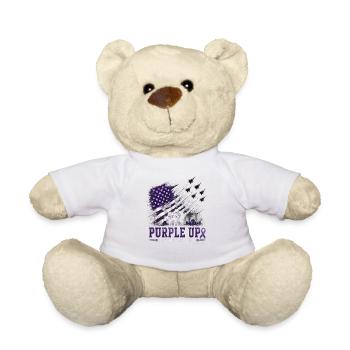 Violet pour les enfants militaires - Nounours - jaune soleil - Devant