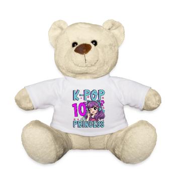 K-Pop Princess Age 10 Years Old Birthday - Teddy Bear - sun yellow - Front