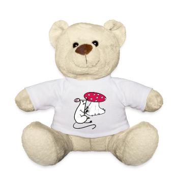 Mouse Toadstool Mushrooms - Teddy Bear - sun yellow - Front