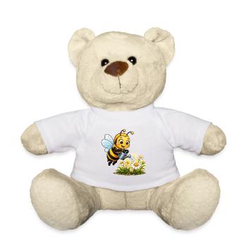 Biene Honig Imker Honigwabe Blumen Wiese Insekt - Teddy - Sonnengelb - Vorne