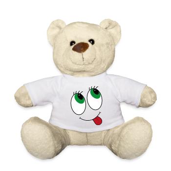 Comic-style eyes - Teddy Bear - sun yellow - Front