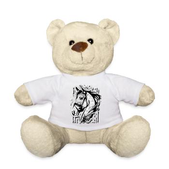 Equitation - cavalier - sport équestre - tête de cheval - jument - Nounours - jaune soleil - Devant