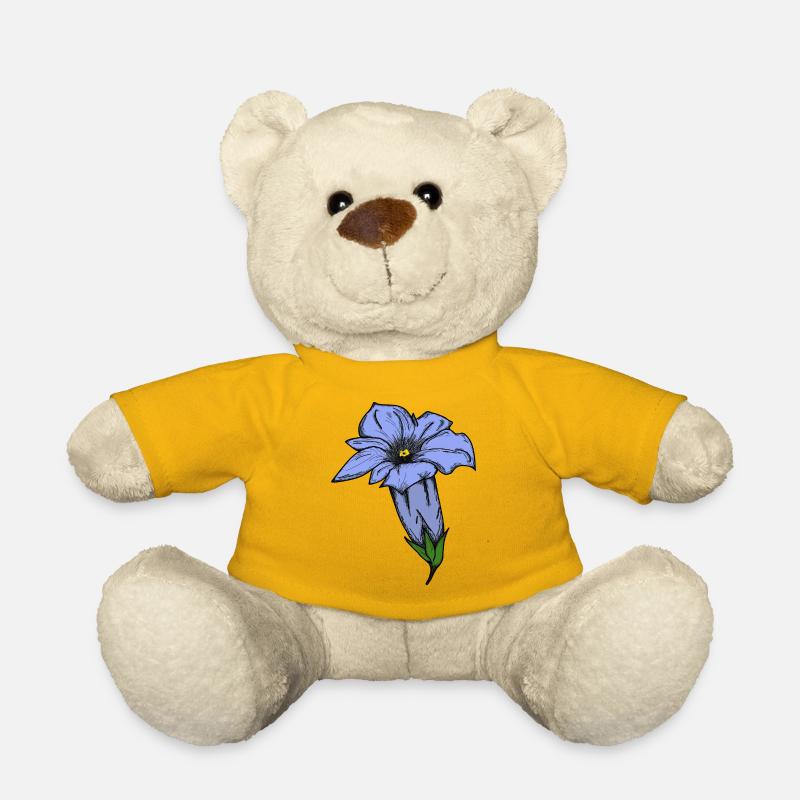 Gentian, drawn - Teddy Bear - sun yellow