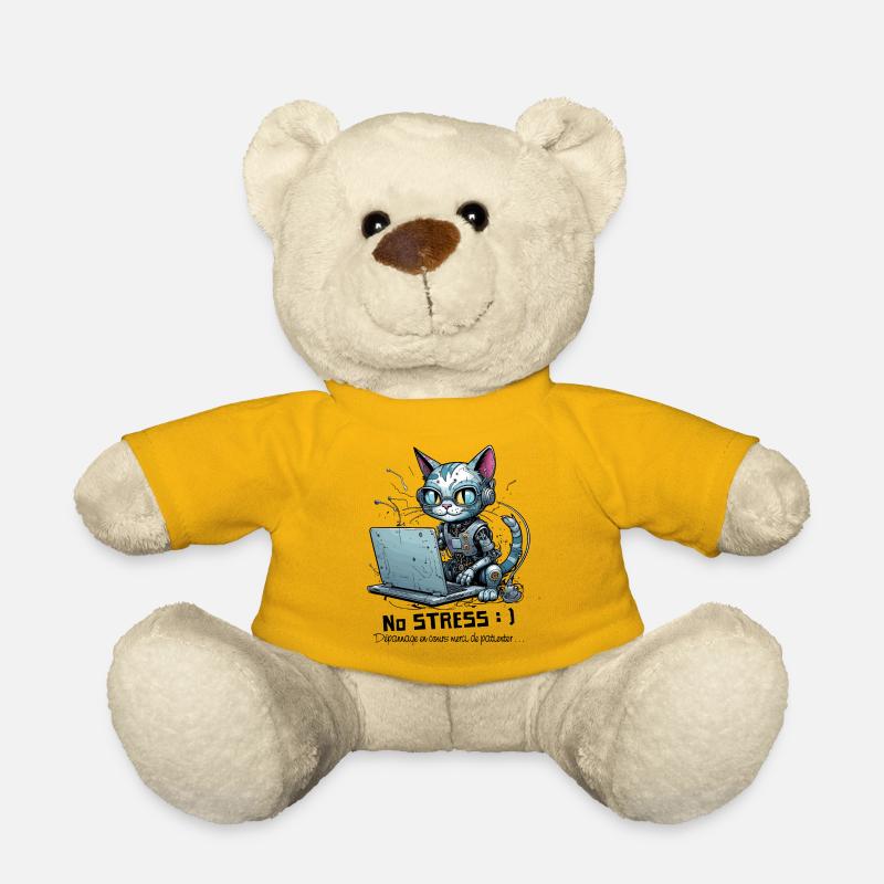 Geekiger Computer-Chat, Computer-Humor - Teddy - Sonnengelb