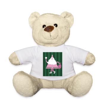 Dancing Santa Claus - Santa Claus in Pink - Teddy Bear - sun yellow - Front