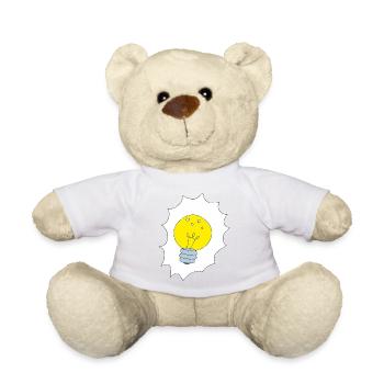Illustration créative de l’ampoule - Nounours - jaune soleil - Devant