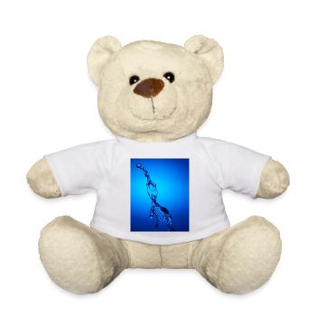 Blau hinterleuchtetes Wasser Abstrakt - Teddy - Sonnengelb - Vorne
