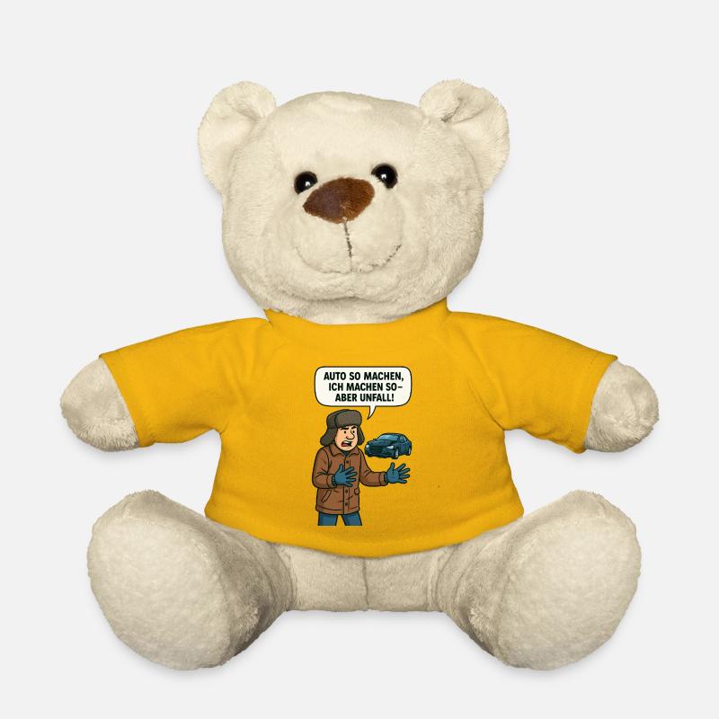 Make car so I do so but accident - Teddy Bear - sun yellow