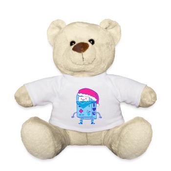 Kawaii Christmas Robot Santa Bot - Teddy Bear - sun yellow - Front