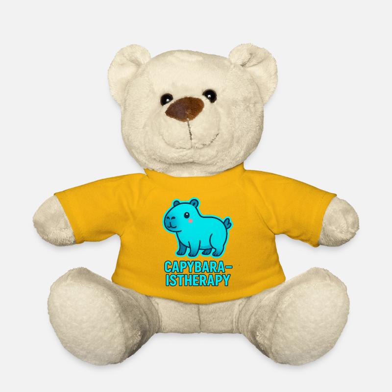Motif de la thérapie capybara - Nounours - jaune soleil