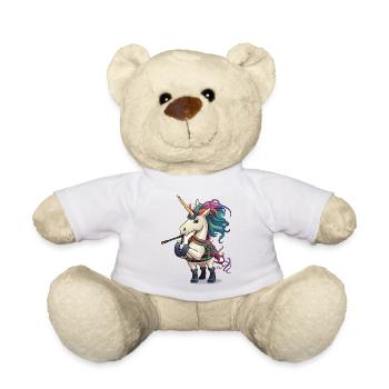 Bunter Einhorn Dudelsack - Teddy - Sonnengelb - Vorne