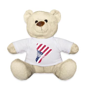 USA-Badmintonspieler-Liebhaber American Flag Patriot - Teddy - Sonnengelb - Vorne