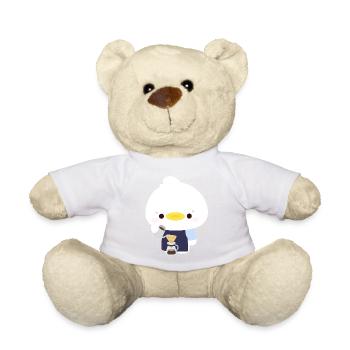 Kawaii Barista Duck - Teddy Bear - sun yellow - Front