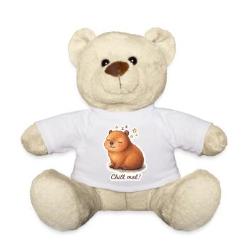 Chill mal! – Süßes Capybara Schlaf Motiv - Teddy - Sonnengelb - Vorne