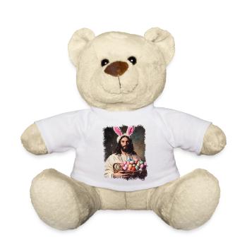 Easter funny Jesus Christ with Easter eggs - Teddy Bear - sun yellow - Front