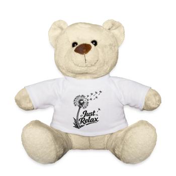 Just Relax Motif – Fun Chill Design - Teddy Bear - sun yellow - Front